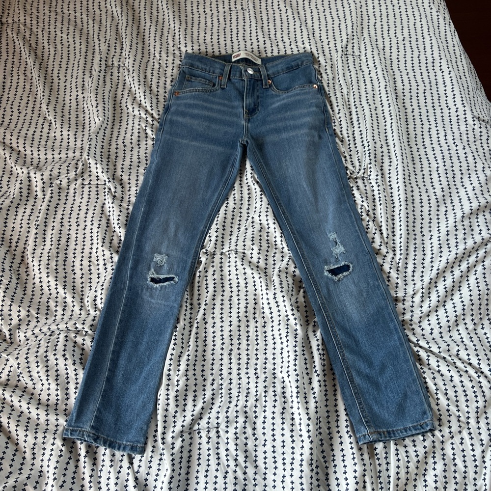 Levi's Kids Blue Distressed Jeans